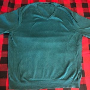 J crew cotton cashmere green sweater